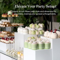 Buffet Risers, Food Risers for Buffet Table, Display Stand Shelf for Catering De