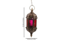 Hanging Hexagon Decorative Moroccan Candle Lantern Holders, Handmade 1pcs Bronze