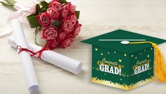 2026 Graduation Card Box Holder Green Congrats Grad Words Graduation Boxes fo…