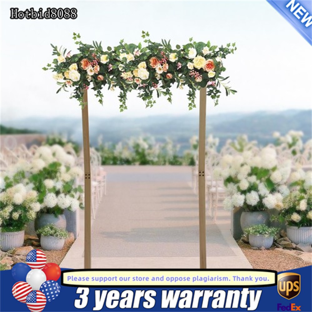 Wood Wedding Arch for Ceremony Wooden Arbor Decor for Parties Garden Backdrop