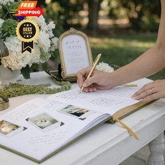 ZICOTO Beautiful Wedding Guest Book for Your Reception – Simply Sage