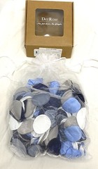 Der Rose 300pcs Artificial Satin Rose Petals Blues/White/Gray