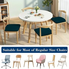 8pcs Dining Room Solid Chair Seat Covers Stretch Spandex Chair Seat Slipcovers