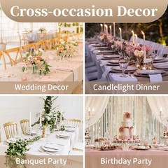 Sziqiqi Metallic Vase Centerpiece Stands for Wedding Table 20in-10pcs, Gold