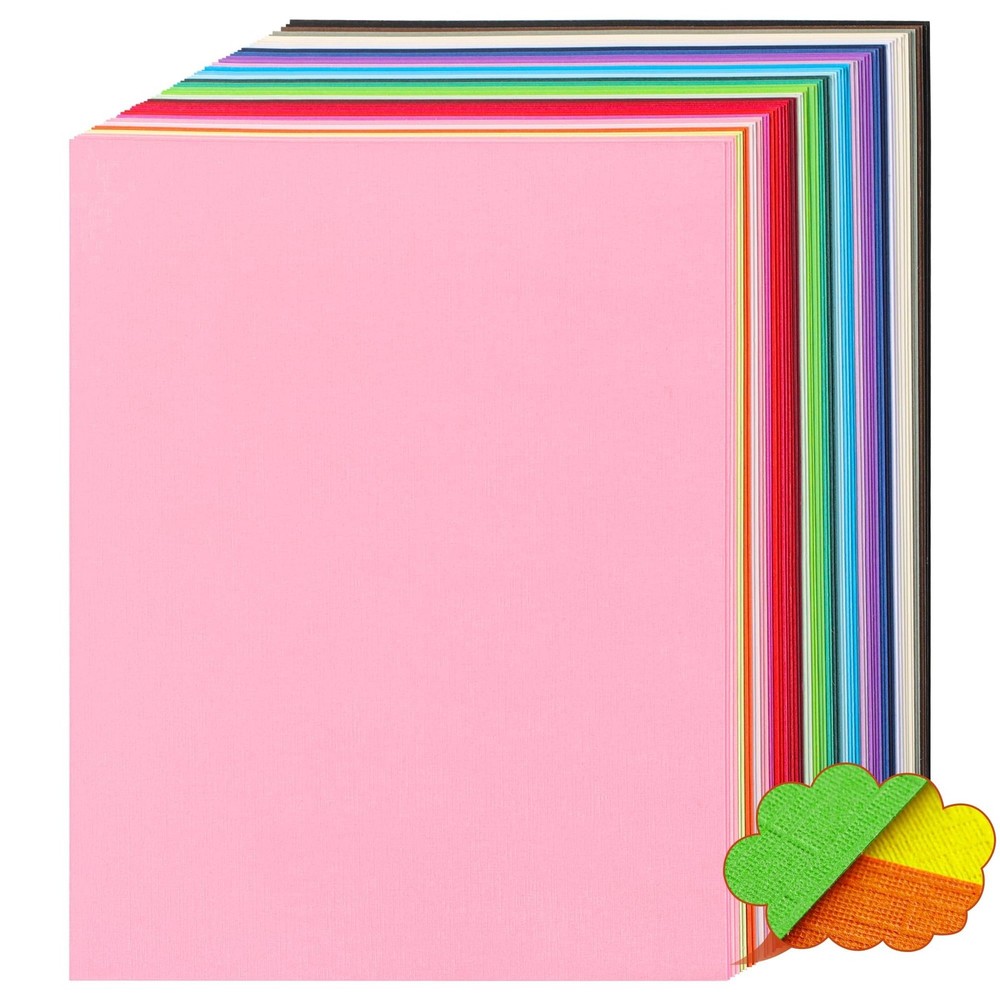 60 Sheets Textured Colored Cardstock – 8.5 x 11 inch, 30 Colors