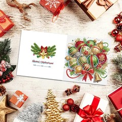 DIZAKIM 6 Pieces Christmas Theme Design Diamond Painting Greeting Card Set, D…