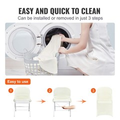 Uimoso 30PCS White Spandex Chair Covers for Weddings, Parties, and Dining Events