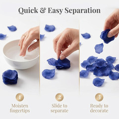 2200 PCS Royal Blue Artificial Rose Petals for Wedding | Royal blue fake rose pe