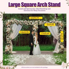 6M x 3M Heavy Duty Wedding Backdrop Stand Pipe & Drape Telescopic Curtain Frame