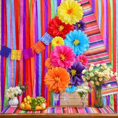 Watersay 12 Pcs 10″ 20″ Giant Mexican Fiesta Paper 20 inches, Classic Color