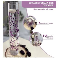 12pcs Purple Crystal String, for Floating Candles Centerpieces Table Decorations
