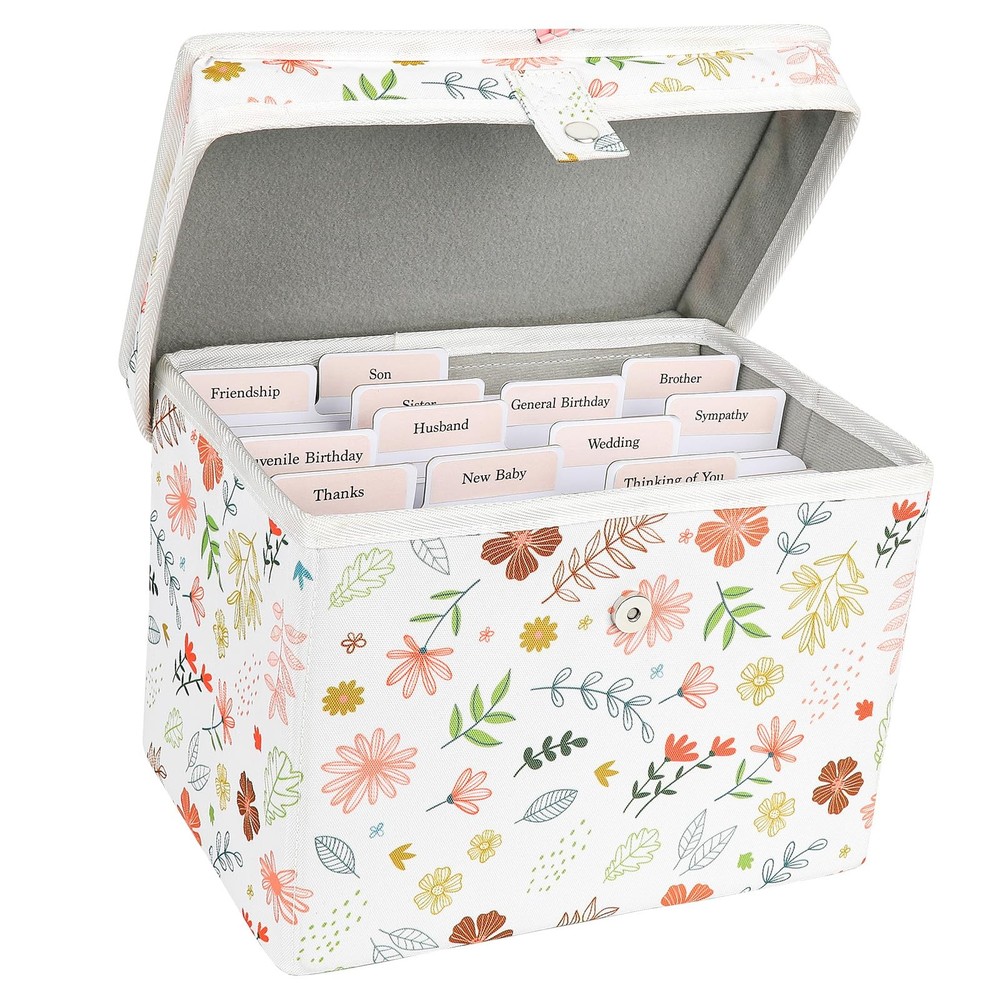 Greeting Card Organizer Storage with 12 Removable Dividers, Holds 140+ Cards,…