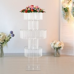 Flower Stand for Wedding, Crystal Flower Stand 5-Tier