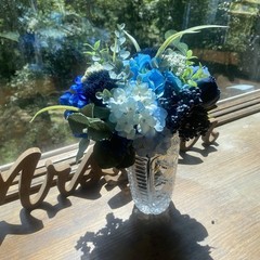 Bridal Wedding Bouquet Beautiful Budget Handmade Faux Flowers White Blue Green
