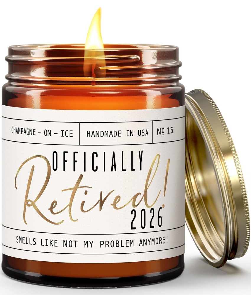 Retirement Gift for Woman – 4 inches (W) x 4 (H), 9 Ounce, Amber