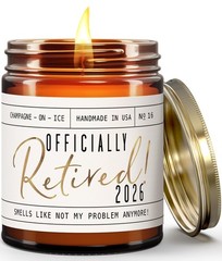 Retirement Gift for Woman – 4 inches (W) x 4 (H), 9 Ounce, Amber
