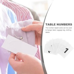 10Pcs Reusable Plastic Number Digital Cards 1-10 for Home Table Display