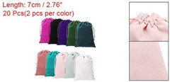 20pcs Velvet Gift Bags 5.1″ x 7.1″ Drawstring Jewelry Pouches, 10 Colors
