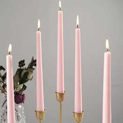 12 Rose Gold Premium 10″ Taper Candles Unscented Dinner Party Wedding