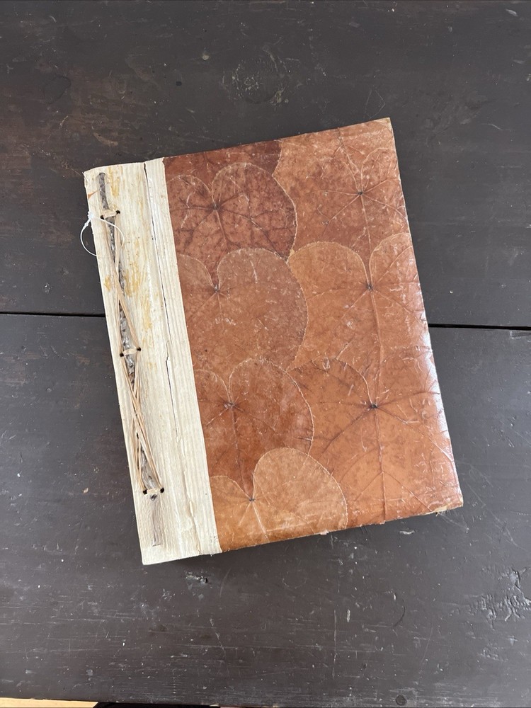 Country Leaves Photo Album Scrapbook Handcrafted new 10.5″x13″ 10 pages.