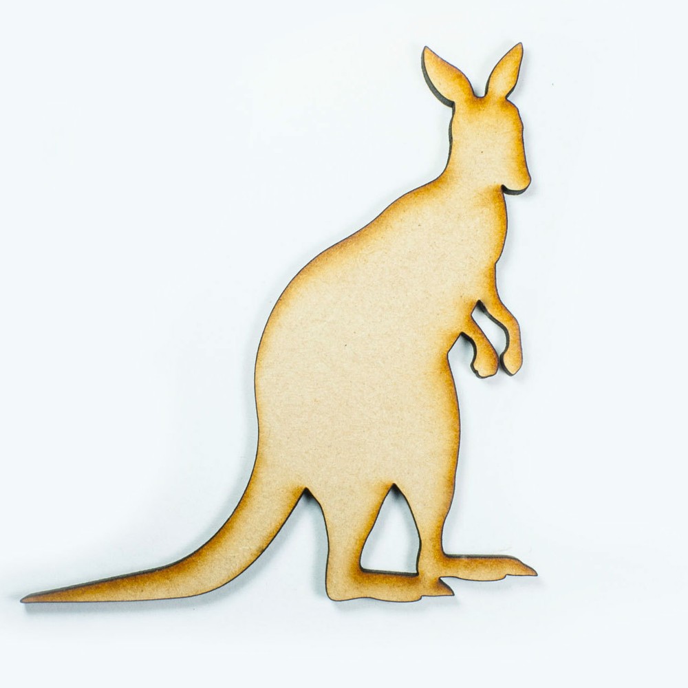 MDF Wood Wooden Shape Shapes Kanguru Cutout Craft Home Room Decor for Painting