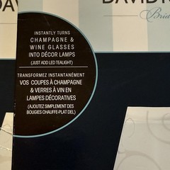 David Tutera Vellum Lampshade 48 Pcs total- Turns Wine Glasses Into Lamps-Swirl