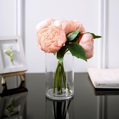 PEACH 10″ SILK FLOWERS Artificial Peony Bouquet Arrangement Wedding Centerpieces