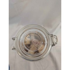 Mr & Mrs Glass Bale Jar with Wine Corks Wedding Centerpiece Bridal Shower Decor