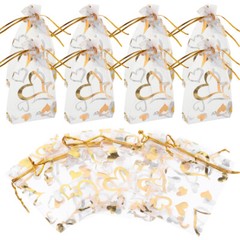 100pcs Jewelry Pouches Small Gift Bags Drawstring Gift Bags Candy Pouches for