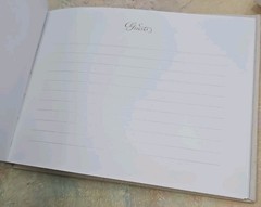 CR Gibson Wedding Guest Book Space for 600 Entries Ivory With Bow NEW White