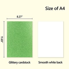 Simetufy Glitter Cardstock Paper, 60 sheets, Multicolored, White, 20 Colors