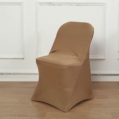 20 Taupe FOLDING Stretch SPANDEX CHAIR COVERS for Event Reception Decorations
