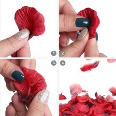 1000 Lifelike Silk Rose Petals – Perfect for Weddings and Celebrations