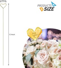 40 Pcs Metal Floral Place Card Holder 12 Inch Floral Picks Clip Metal Wire Photo