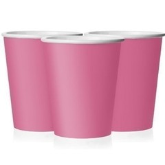 Premium Hot Pink Paper Cups – 9 oz (Pack of 14) – Elegant & Eco-Friendly Party D