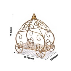 11″ tall Gold Cinderella Carriage Stand Party Centerpiece Wedding Decorations