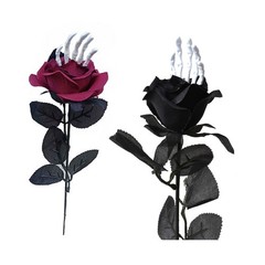 Halloween Rose Flower with Hand Bone DIY Flower Arrangement Home Decorations