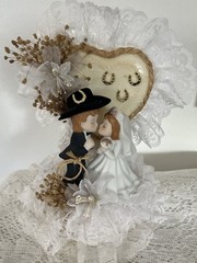 Western Wedding Cake Topper Handcrafted in the USA- Vintage