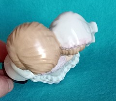 Vintage MCM Porcelain Blonde Bride & Groom Wedding Cake Topper Figurine