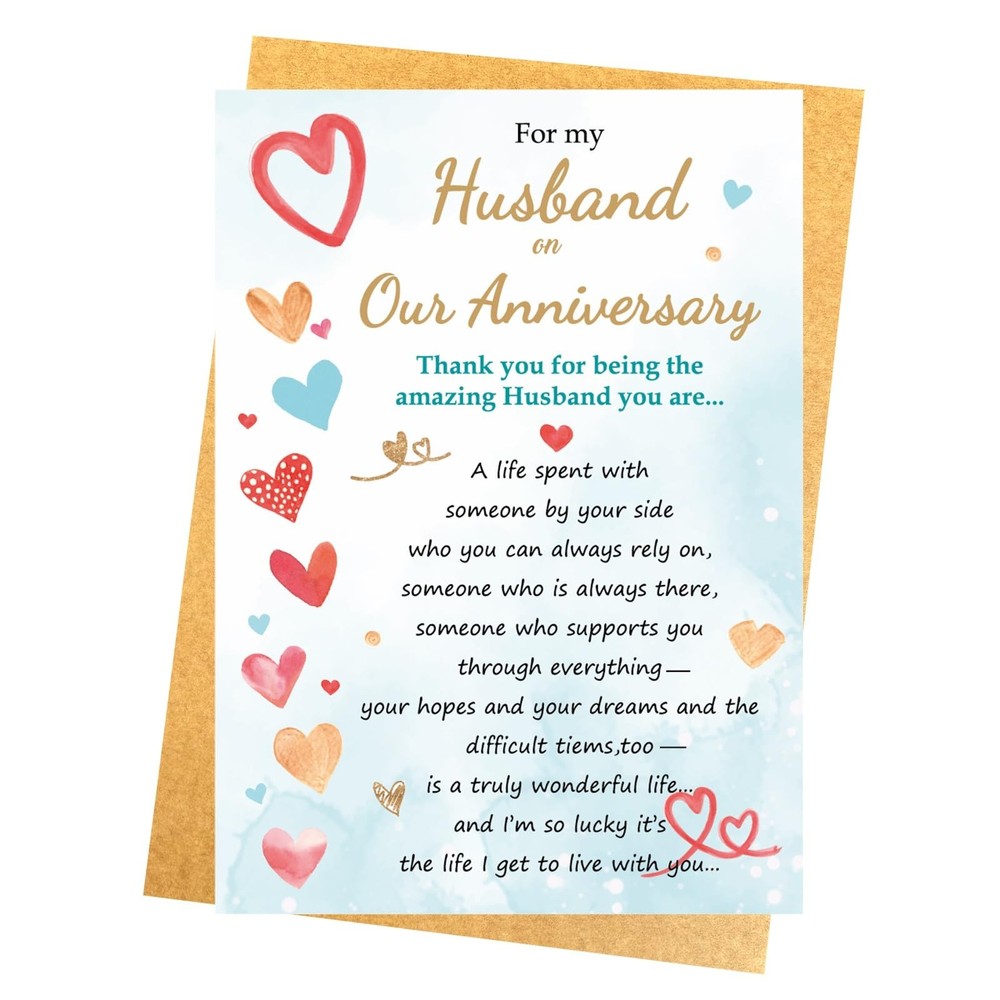 Romantic Anniversary Card for Husband, Funny Anniversary Card Gifts from Wife…