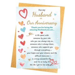 Romantic Anniversary Card for Husband, Funny Anniversary Card Gifts from Wife…