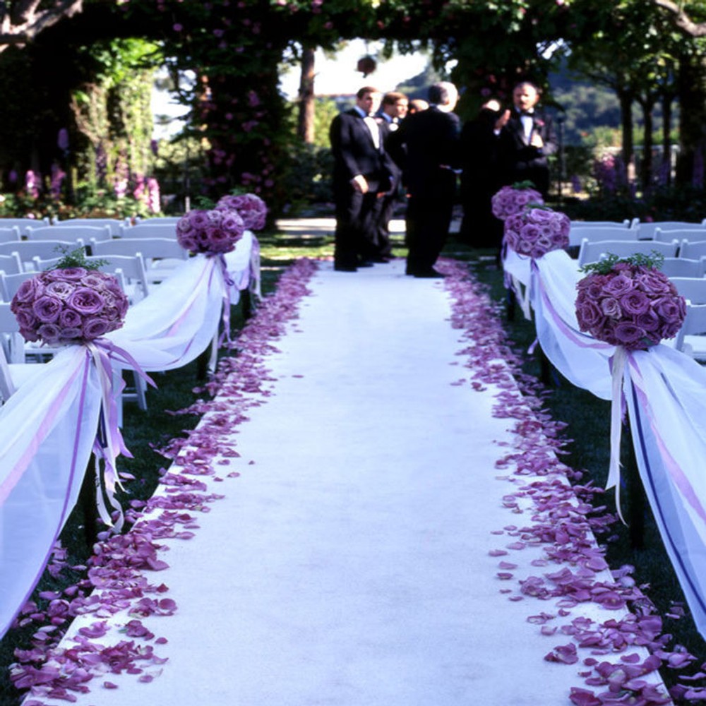 50′ Wedding Satin Aisle Runner 22 Colors 100% Polyester Satin Fabric Made USA