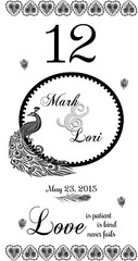 10 Personalized Peacock Vellum Wedding Luminaries Table Numbers Centerpieces