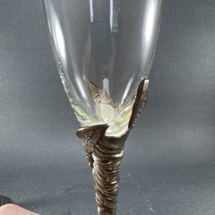 2 International Silver Co. Toasting Goblet Fluted Champagne Glasses Goblets