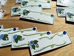Whimsy Flower Shabby Chic Place Cards & Wine Cork Holders different Vineyards