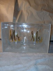 Wedding Day Wine Glasses Mr. & Mrs. Stemless Wine Glasses By Slant