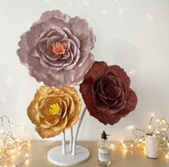 Giant Velvet Peony Flower 60cm Luxury Wedding Backdrop Floral Wall