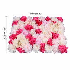 4pcs Flower Panels Artificial Flowers Wall Home Decor Wedding Party Background