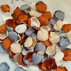 Dusty Blue, Terracotta Rose Petals for Western Wedding Decor, Flower Girl Petals