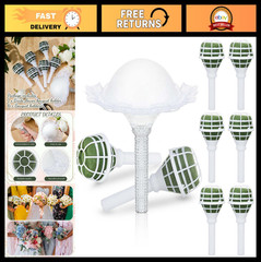7 Pcs Floral Bouquet Holder Kit – Foam Handle for Wedding DIY Flower Arrangement
